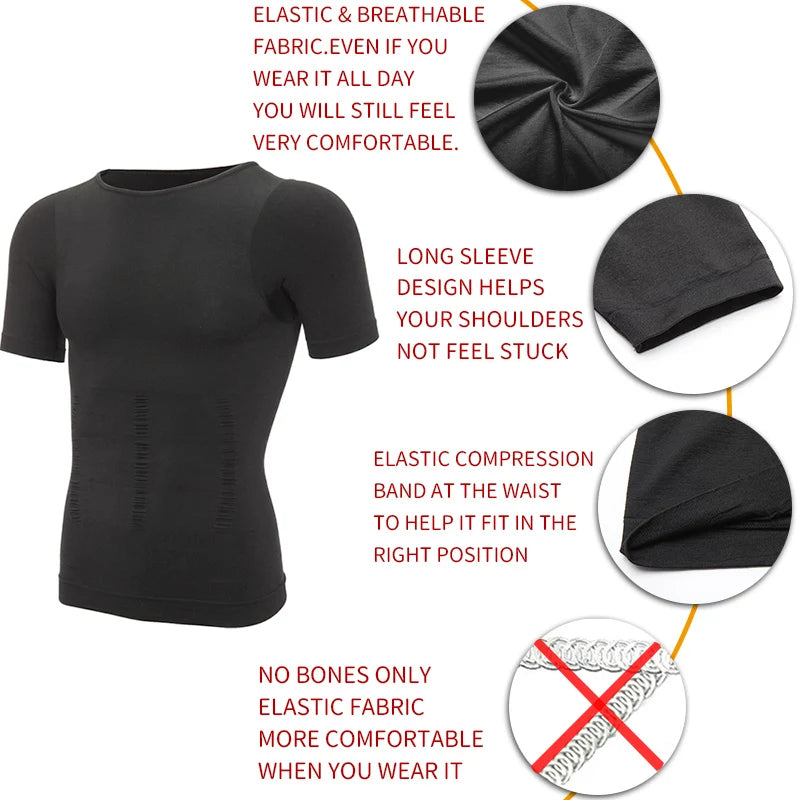 Hommes minceur corps Shaper ventre contrôle Shapewear homme Shapers modélisation sous-vêtements taille formateur Posture correctrice gilet Corset
