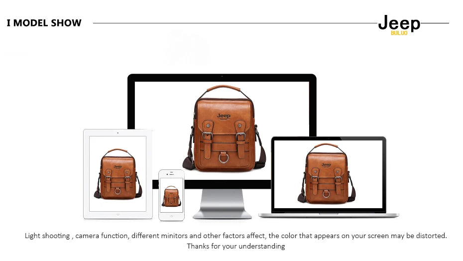 JEEP BULUO multi-fonction affaires sacs à main hommes nouveau homme sac à bandoulière grande capacité en cuir sac de messager bandoulière grande marque