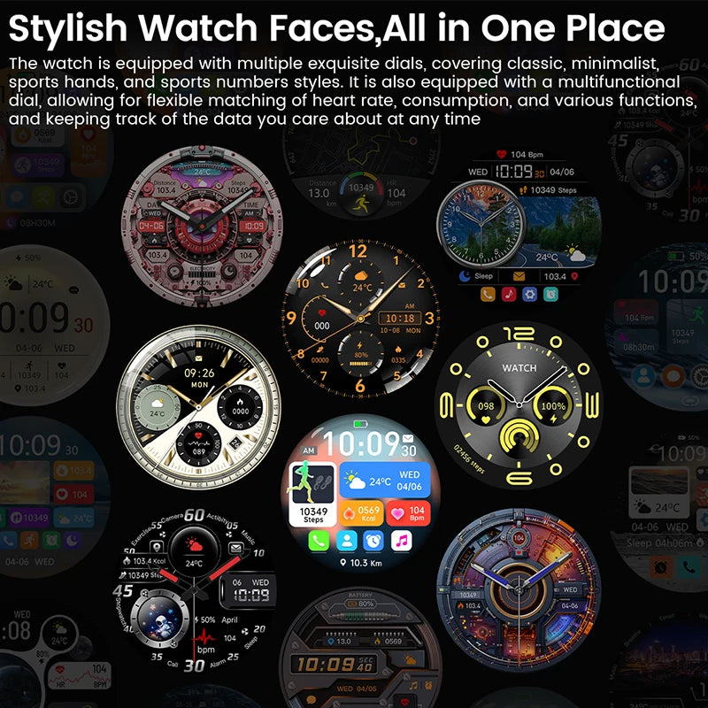 2025New pour Android et ios montre intelligente hommes AMOLED écran GPS surface de mouvement fréquence cardiaque Bluetooth appels SmartWatch étanche