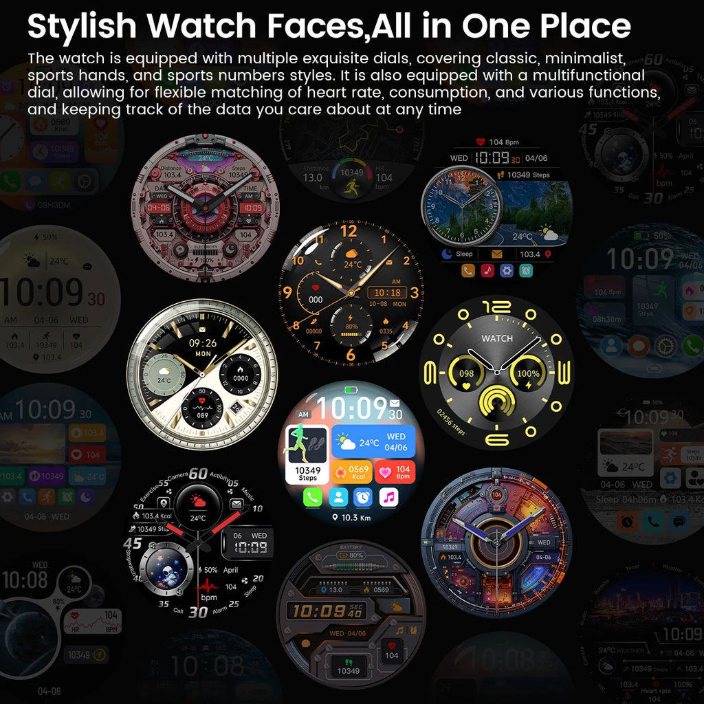 2025New pour Android et ios montre intelligente hommes AMOLED écran GPS surface de mouvement fréquence cardiaque Bluetooth appels SmartWatch étanche
