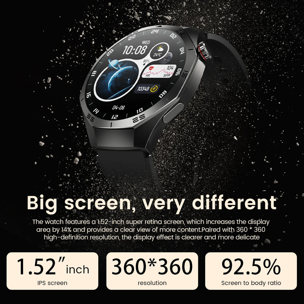2025New pour Android et ios montre intelligente hommes AMOLED écran GPS surface de mouvement fréquence cardiaque Bluetooth appels SmartWatch étanche