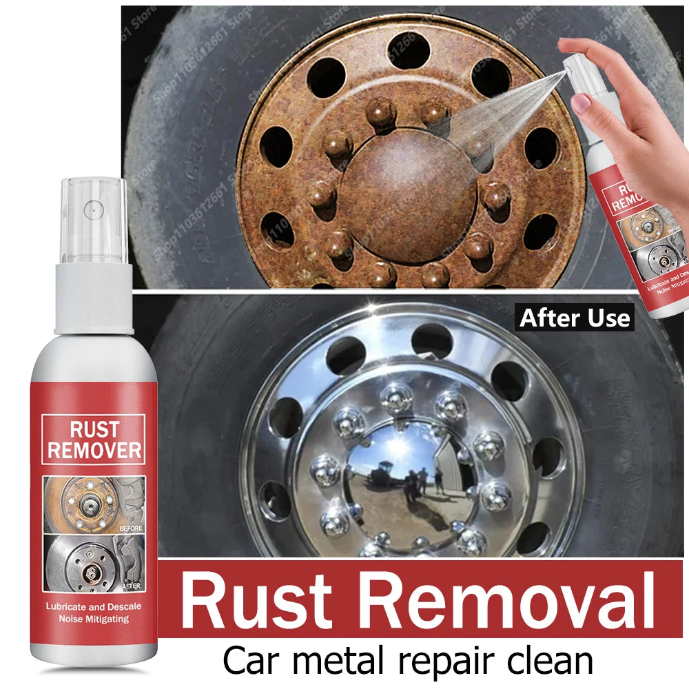 Dissolvant de rouille de voiture rapide, tuyau d'échappement automatique, Spray de dérouillage, propre métal fer, Agent d'élimination des taches, soins du moyeu de roue de voiture