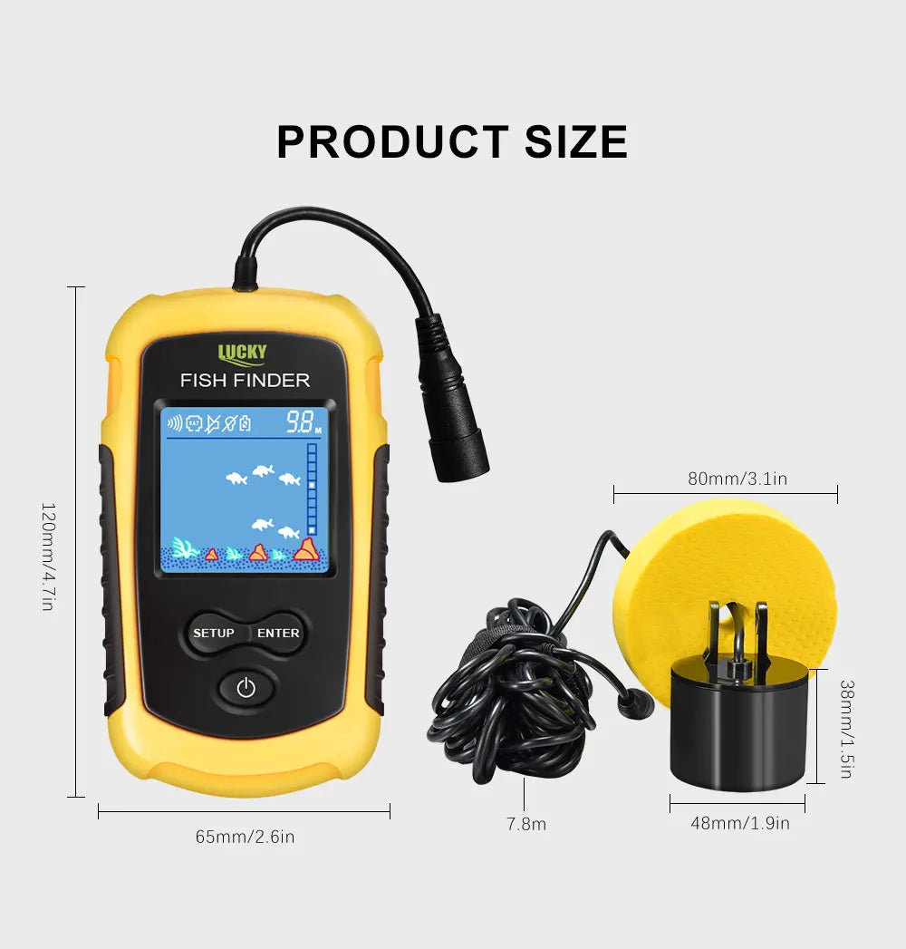 Livraison Gratuite! FFC1108-1 Vente Chaude Alarme 100 M Portable Sonar LCD Détecteurs de Poissons leurre De Pêche Sondeur De Pêche Finder