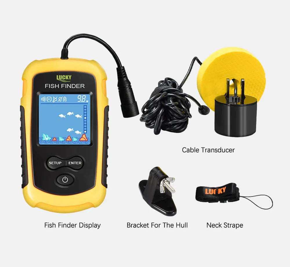 Livraison Gratuite! FFC1108-1 Vente Chaude Alarme 100 M Portable Sonar LCD Détecteurs de Poissons leurre De Pêche Sondeur De Pêche Finder
