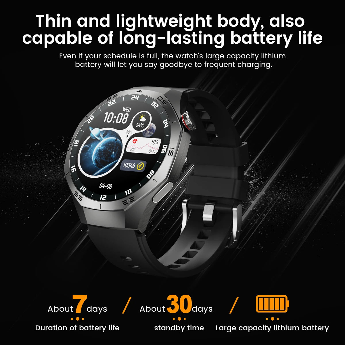 2025New pour Android et ios montre intelligente hommes AMOLED écran GPS surface de mouvement fréquence cardiaque Bluetooth appels SmartWatch étanche