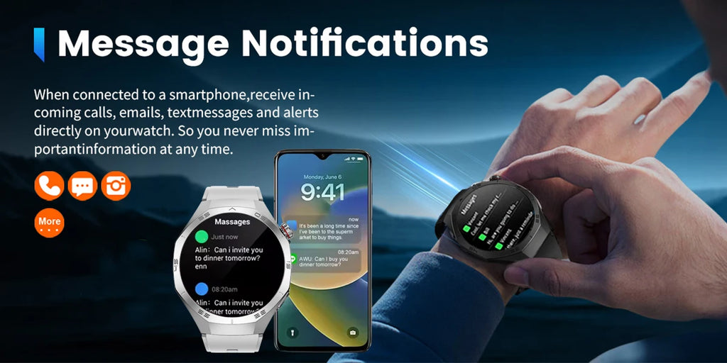 2025New pour Android et ios montre intelligente hommes AMOLED écran GPS surface de mouvement fréquence cardiaque Bluetooth appels SmartWatch étanche