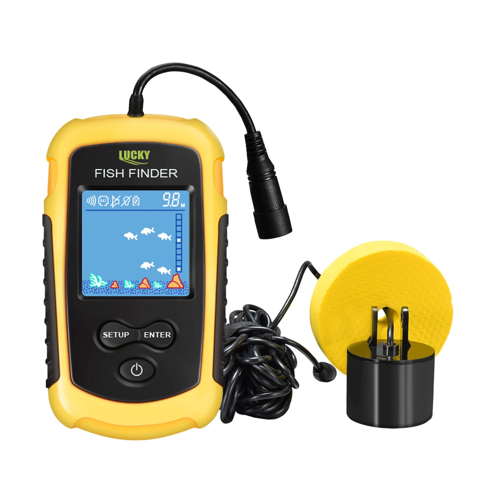 Livraison Gratuite! FFC1108-1 Vente Chaude Alarme 100 M Portable Sonar LCD Détecteurs de Poissons leurre De Pêche Sondeur De Pêche Finder
