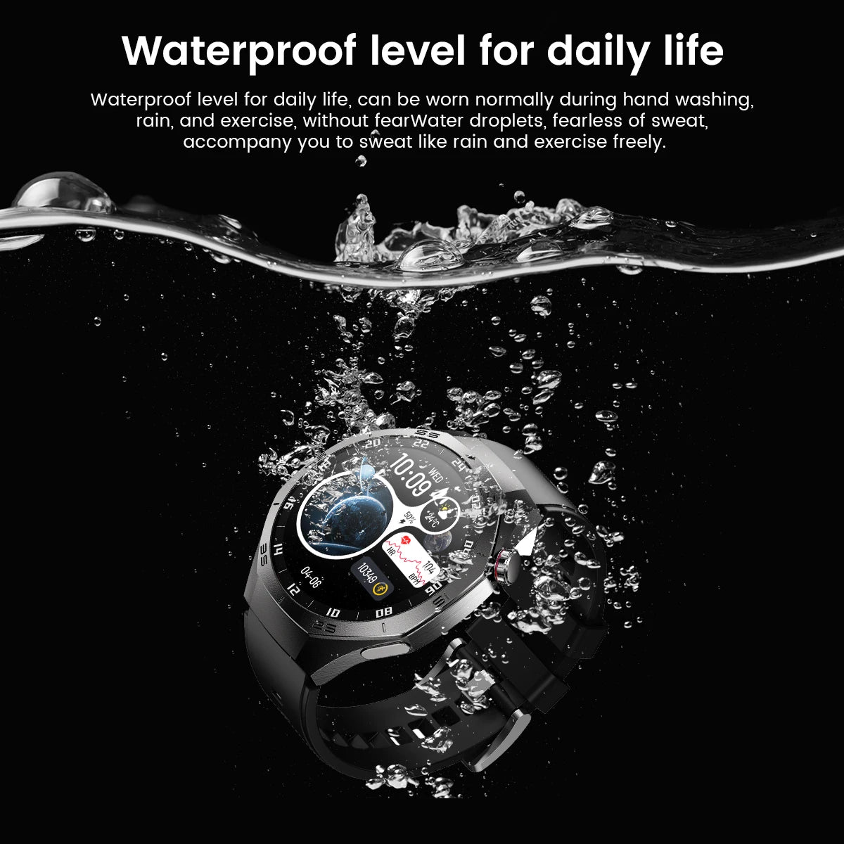 2025New pour Android et ios montre intelligente hommes AMOLED écran GPS surface de mouvement fréquence cardiaque Bluetooth appels SmartWatch étanche