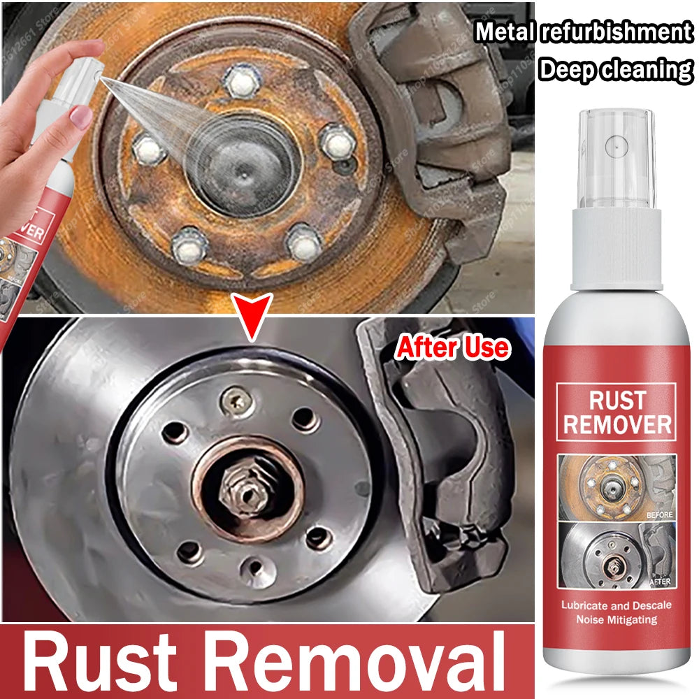 Dissolvant de rouille de voiture rapide, tuyau d'échappement automatique, Spray de dérouillage, propre métal fer, Agent d'élimination des taches, soins du moyeu de roue de voiture