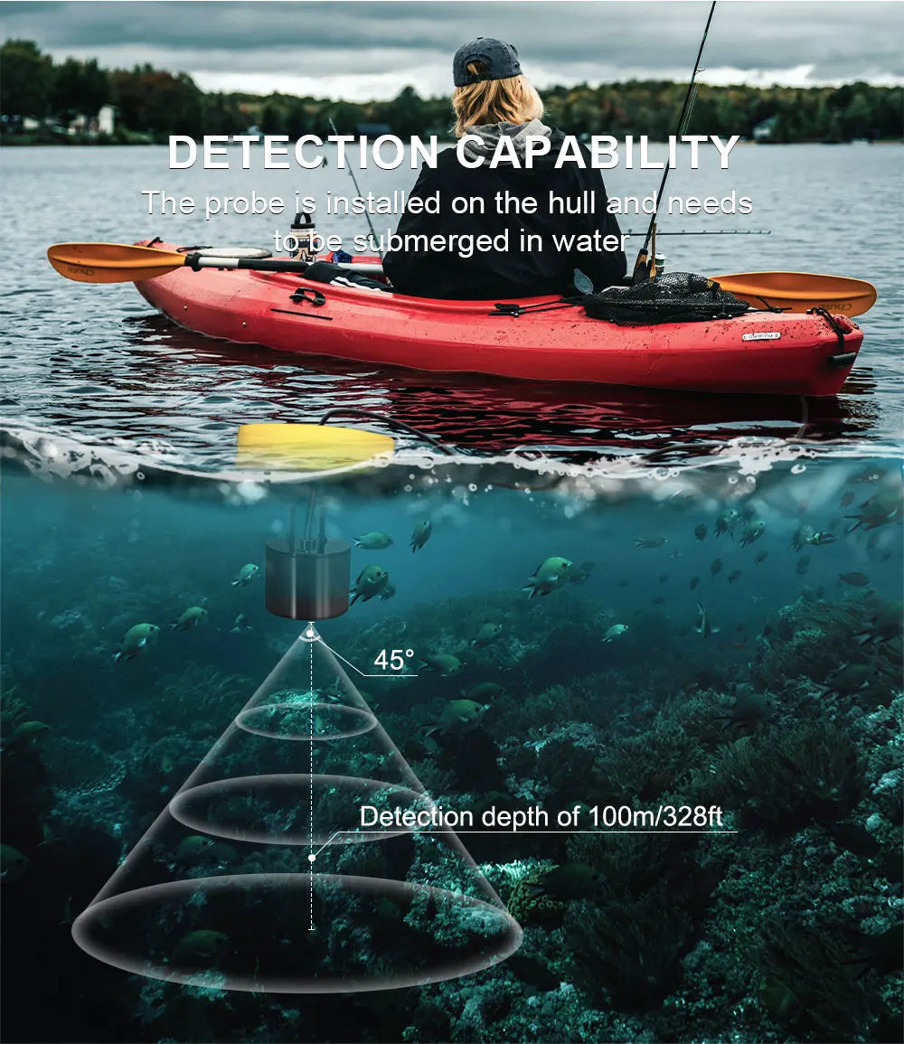 Livraison Gratuite! FFC1108-1 Vente Chaude Alarme 100 M Portable Sonar LCD Détecteurs de Poissons leurre De Pêche Sondeur De Pêche Finder
