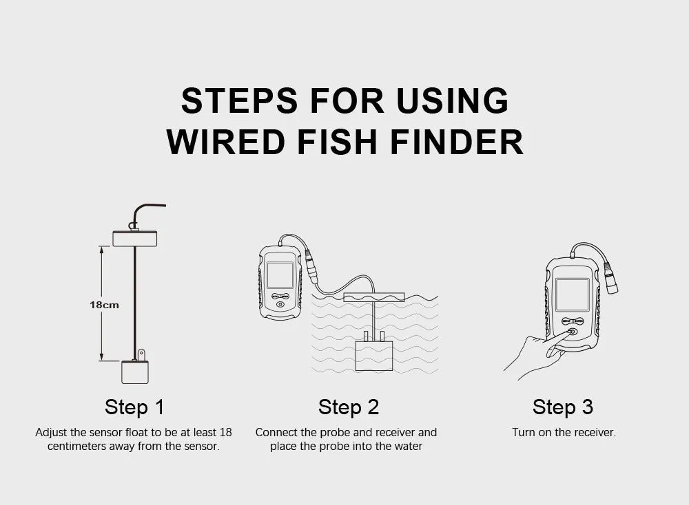 Livraison Gratuite! FFC1108-1 Vente Chaude Alarme 100 M Portable Sonar LCD Détecteurs de Poissons leurre De Pêche Sondeur De Pêche Finder