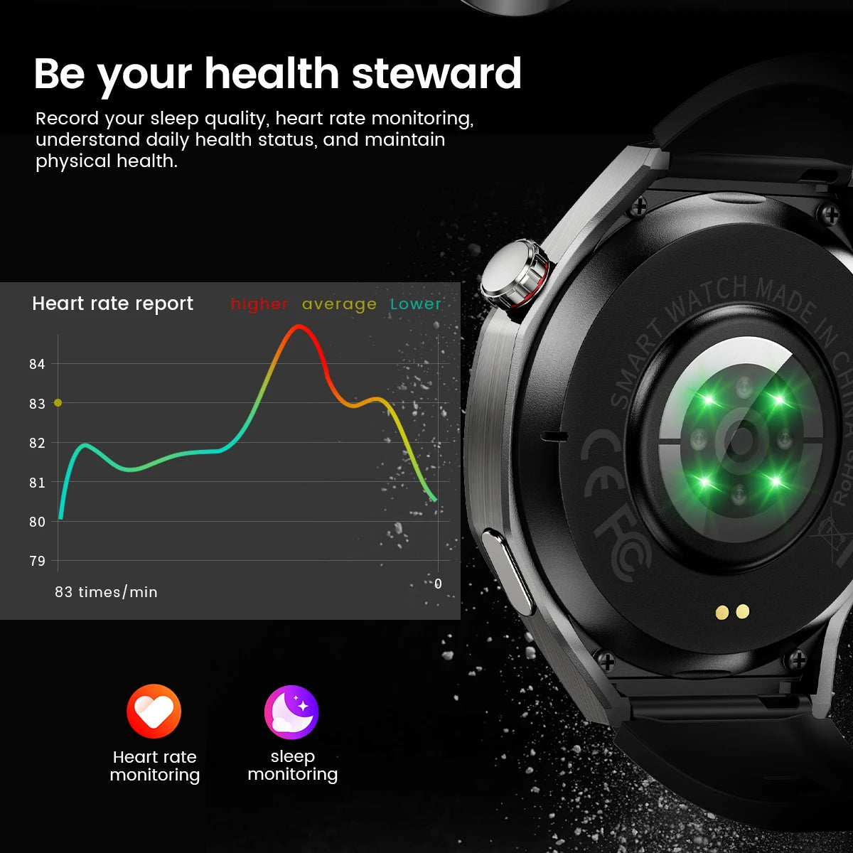 2025New pour Android et ios montre intelligente hommes AMOLED écran GPS surface de mouvement fréquence cardiaque Bluetooth appels SmartWatch étanche