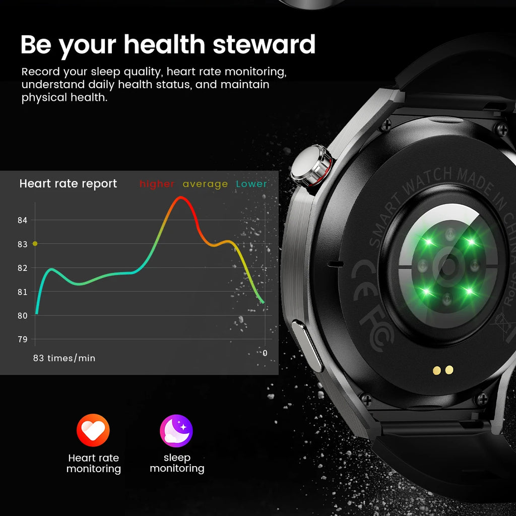 2025New pour Android et ios montre intelligente hommes AMOLED écran GPS surface de mouvement fréquence cardiaque Bluetooth appels SmartWatch étanche
