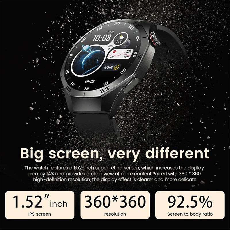 2025New pour Android et ios montre intelligente hommes AMOLED écran GPS surface de mouvement fréquence cardiaque Bluetooth appels SmartWatch étanche