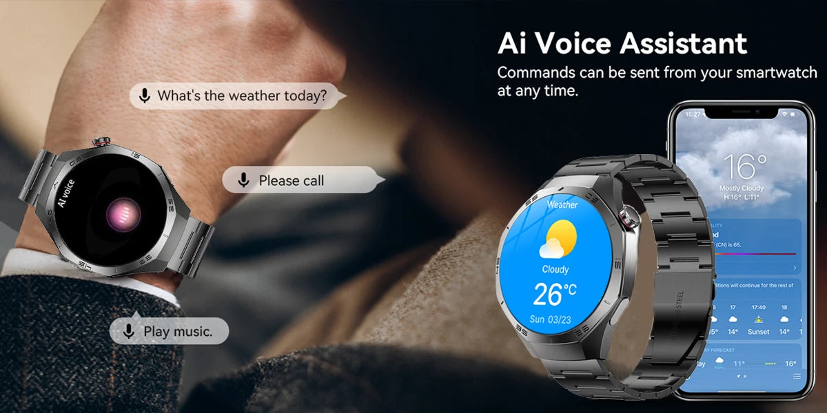 2025New pour Android et ios montre intelligente hommes AMOLED écran GPS surface de mouvement fréquence cardiaque Bluetooth appels SmartWatch étanche