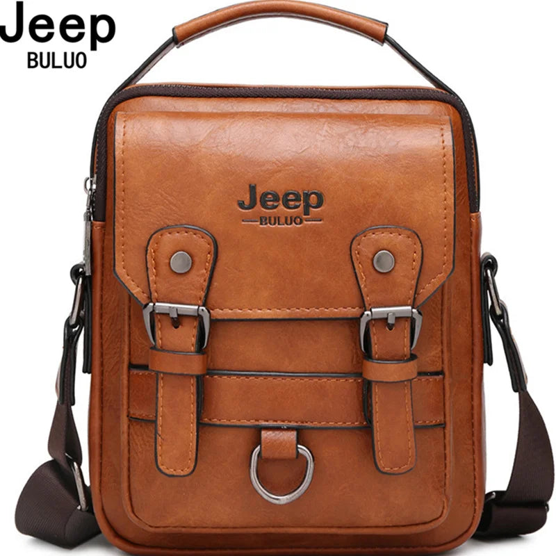 JEEP BULUO multi-fonction affaires sacs à main hommes nouveau homme sac à bandoulière grande capacité en cuir sac de messager bandoulière grande marque